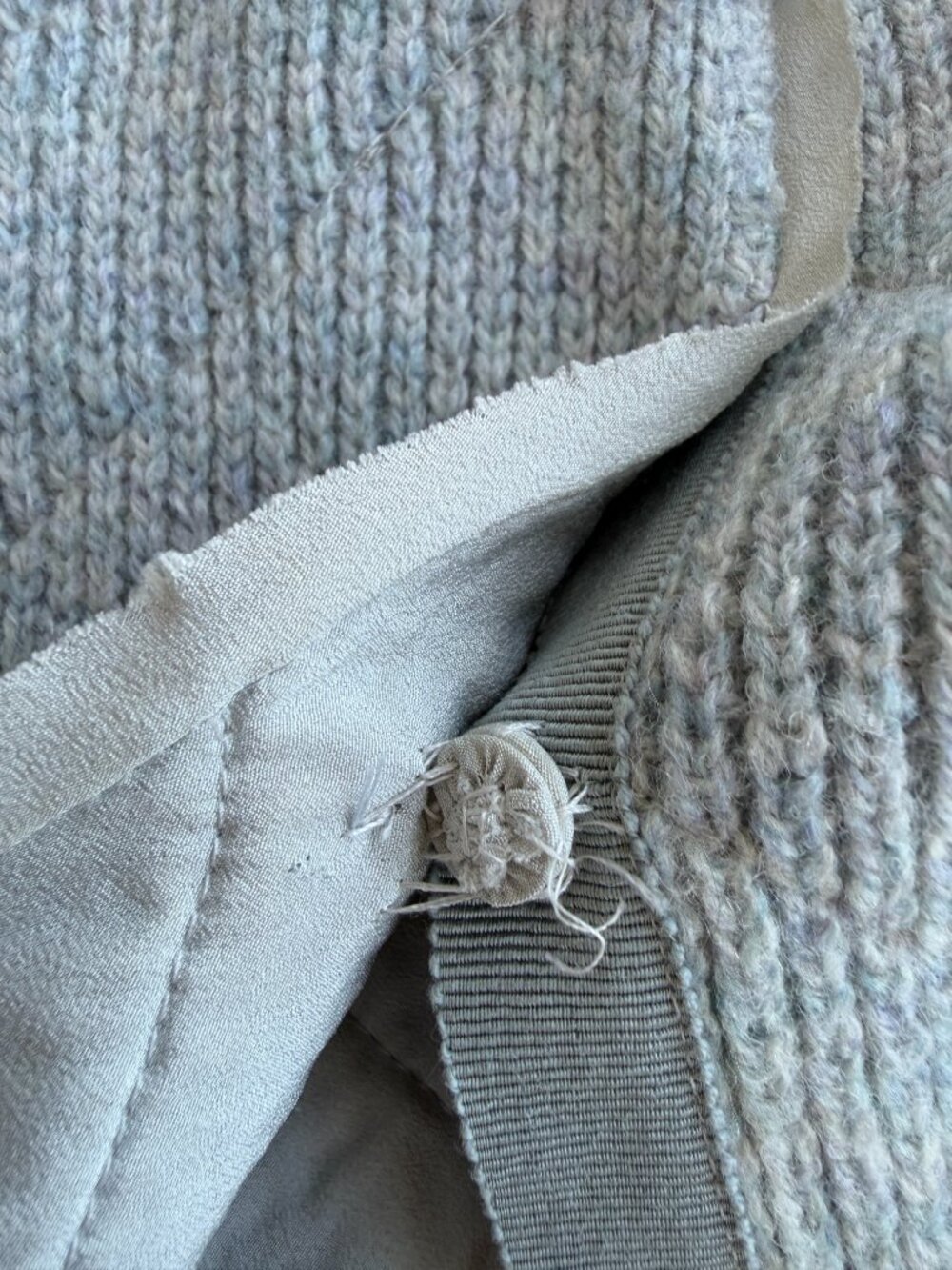 Vintage Prada Quilted Asymmetic Cardigan - Needs Repairs - Picture 6 of 9